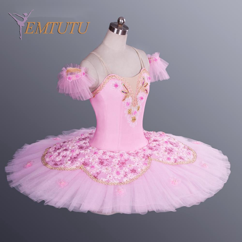 EM1092 EMTUTU Adult Professional Ballet Tutu Peach Pink Sugar Plum Fairy Ballet Stage Costume Nutcracker Competition Performance Tutus