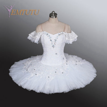 EM1103 EMTUTU Adult Professional White Ballet Tutu Ballet Stage Costume Performance Tutus