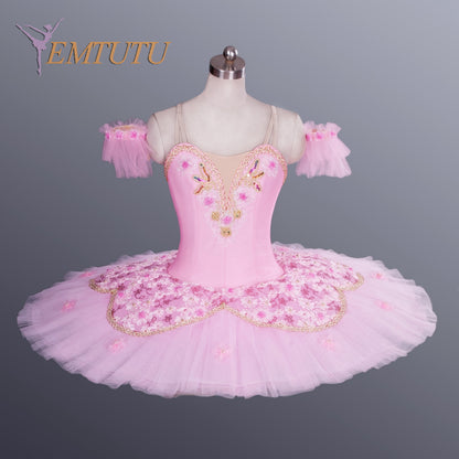 EM1092 EMTUTU Adult Professional Ballet Tutu Peach Pink Sugar Plum Fairy Ballet Stage Costume Nutcracker Competition Performance Tutus