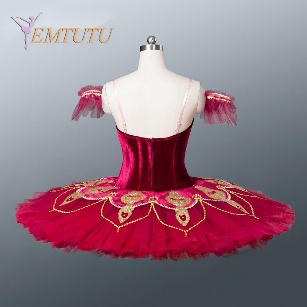 EM1130A EMTUTU Adult Professional Red Ballet Tutu Ballet Stage Costume Performance Tutus