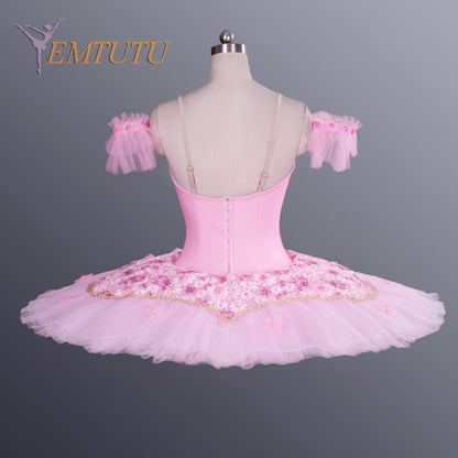 EM1092 EMTUTU Adult Professional Ballet Tutu Peach Pink Sugar Plum Fairy Ballet Stage Costume Nutcracker Competition Performance Tutus