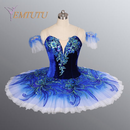 EM1083 EMTUTU Blue bird professional ballet tutus women girls blue classical ballet costume adult Le Corsaire ballet tutu pancake tutu costume