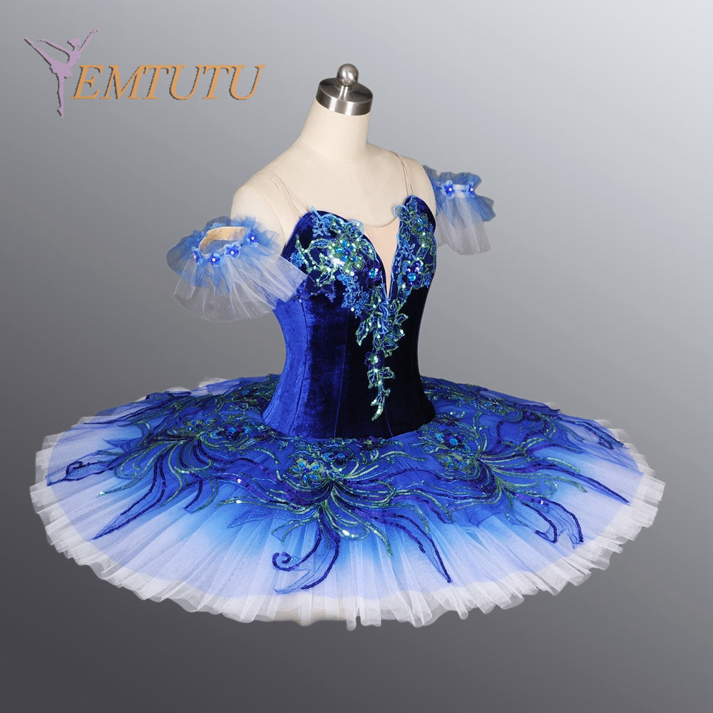 EM1083 EMTUTU Blue bird professional ballet tutus women girls blue classical ballet costume adult Le Corsaire ballet tutu pancake tutu costume