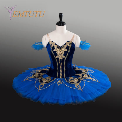 EM1130C EMTUTU Blue bird professional ballet tutus women girls blue classical ballet costume adult Le Corsaire ballet tutu pancake tutu costume