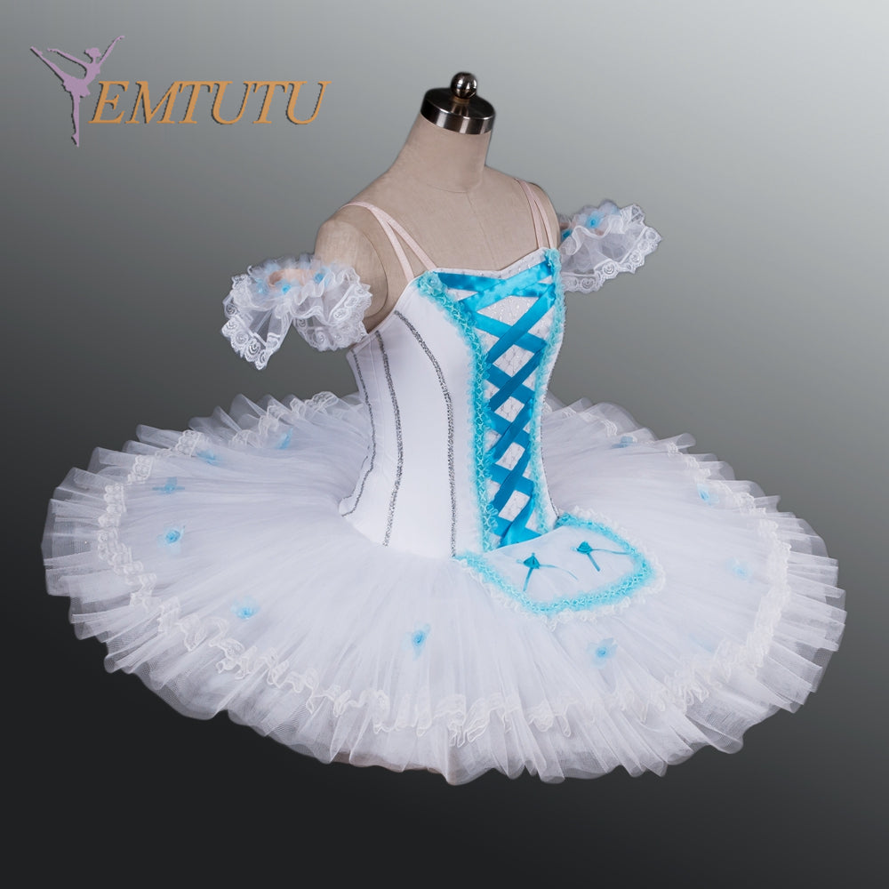 EM1080C EMTUTU adult women professional ballet tutu white classical pancake tutu skirt Performance ballet costumes woman