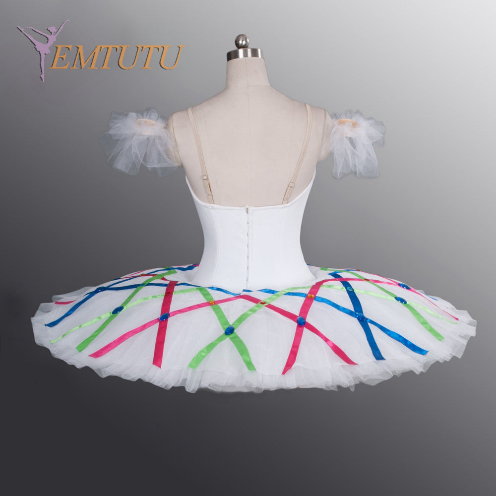 EM1100 EMTUTU Adult Professional White Ballet Tutu Ballet Stage Costume Performance Tutus