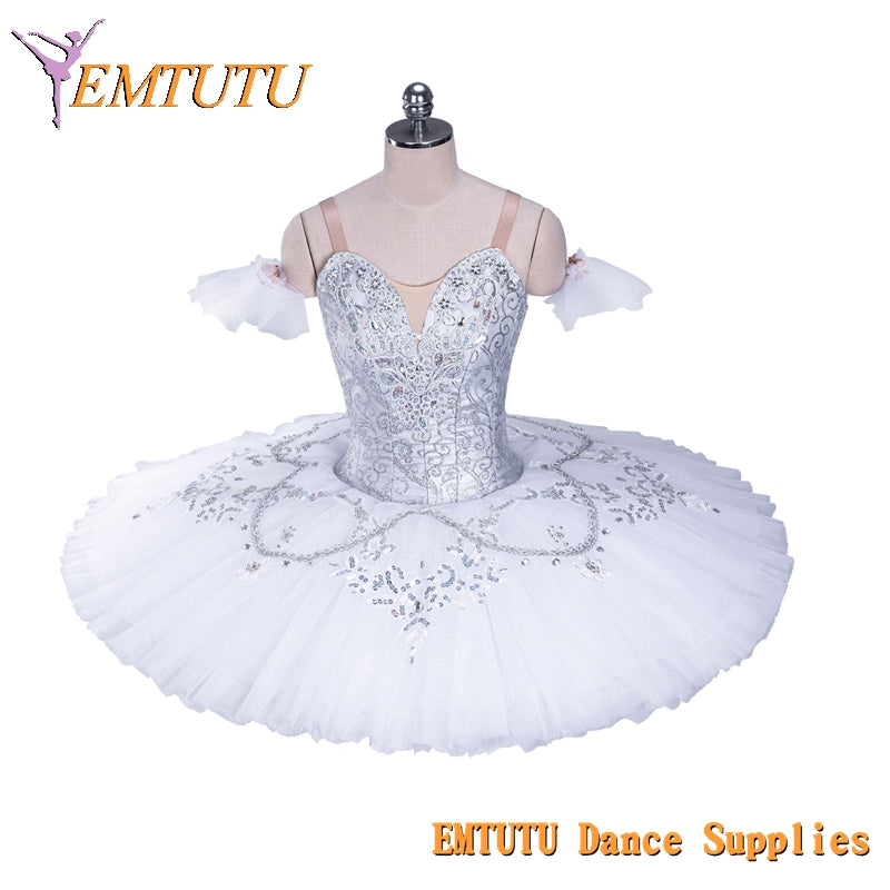 EM1187 EMTUTU Adult Girls Professional Ballet Tutu Le Corsaire Gulnare Women Ballet Stage Costumes Pancake Performance Tutus White