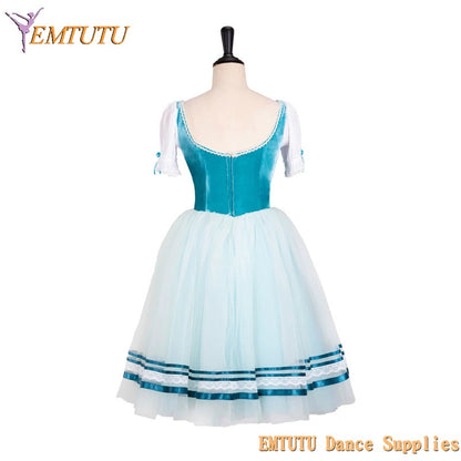 EM1282 EMTUTU Green Velvet Custom Made Professional Ondine Dance Competition Romantic Costume Ballerina Dress Tutu