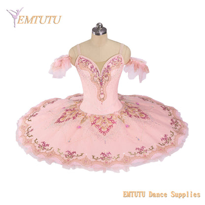 EM1407 EMTUTU Adult Professional Ballet Tutu Nutcracker Women Ballet Stage Costumes Pancake Performance Tutus Sugar Plum Fairy Peach