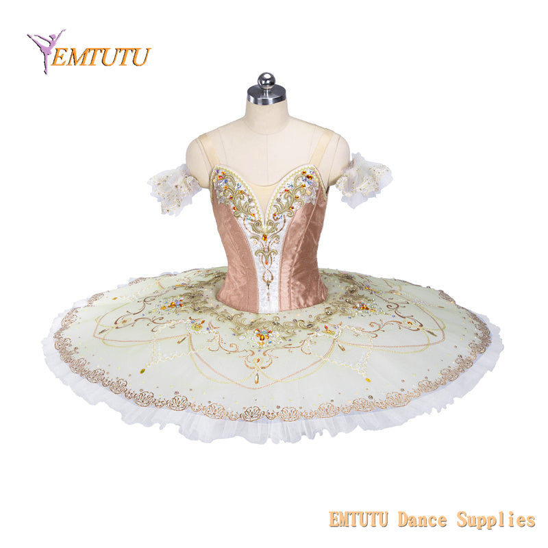 EM1430 EMTUTU Adult Girls Professional Ballet Competition Tutu Costume Paquita Performance Tutu Dress YAGP Gold Custom Made