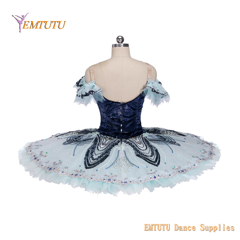 EM1431 EMTUTU Women Girls Professional Ballet Tutu Adult Child Esmeralda Variation Ballet Pancake Tutu Costume Blue Custom Made