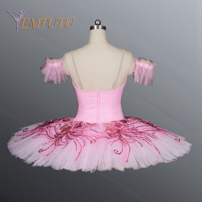 EM1084 EMTUTU Adult Professional Ballet Tutu Peach Pink Sugar Plum Fairy Ballet Stage Costume Nutcracker Competition Performance Tutus