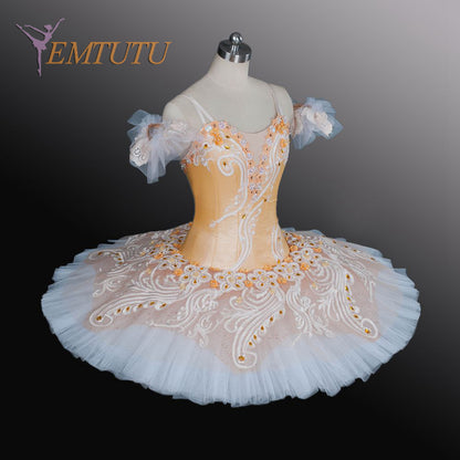 EM1178 EMTUTU Adult Professional Ballet Tutus Peach Pink Fairy Doll Professional Ballet Costumes Nutcracker Pancake Performance Tutu Ballet