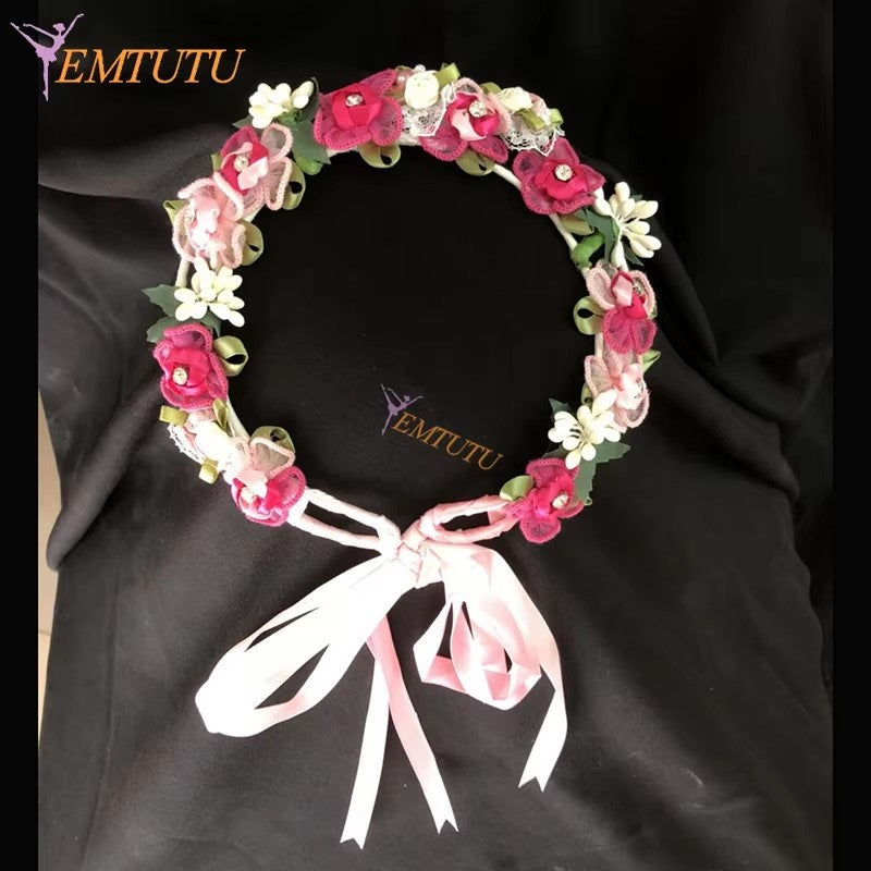 BH220 EMTUTU Giselle Professional ballet headpiece flower Wreath Ballet Village girl Peasant Girl Flower Dance Head Wear Garland Head Dress