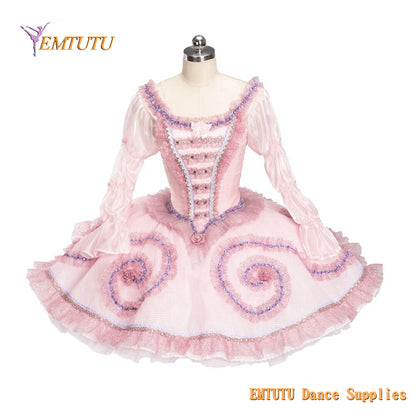 EM1412 EMTUTU Fairy Doll Professional Ballet Tutu Costume Pink Adult Child Performance Tutu Bell Shape Custom Made for Women Girl