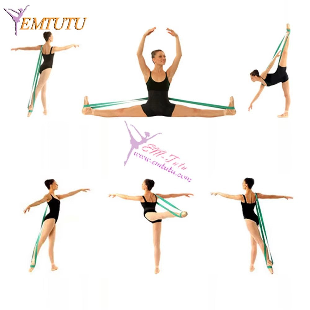 EMTUTU Elastic Ballet Soft Opening Back Shoulder Foot Stretch Ballet Band Gymnastic Yoga Pilates Training Ballet Dance Resistance Band