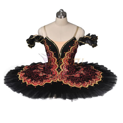 EM1057B EMTUTU Red Adult Professional Ballet Tutu Women Performance Pancake Tutu Skirt Ballet Stage Tutu Costume