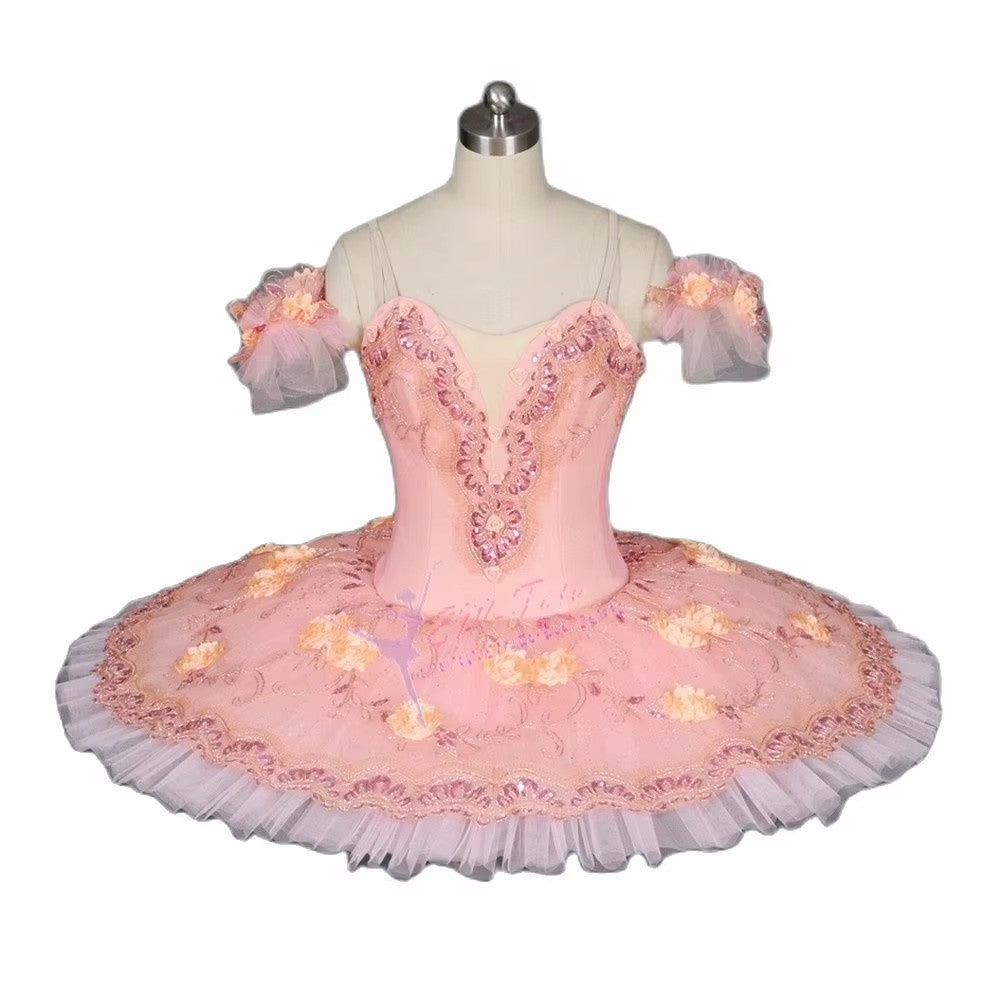 EM1082 EMTUTU Adult Professional Ballet Tutu Peach Pink Sugar Plum Fairy Ballet Stage Costume Nutcracker Competition Performance Tutus EMTUTU