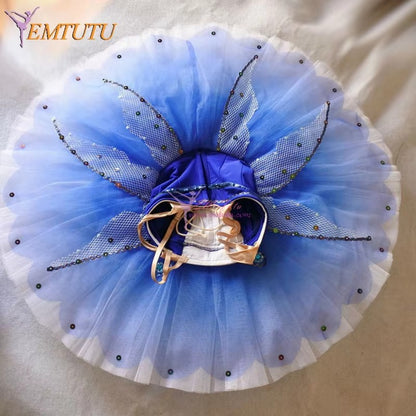 EM1094 EMTUTU Blue bird professional ballet tutus women girls blue classical ballet costume adult Le Corsaire ballet tutu pancake tutu costume