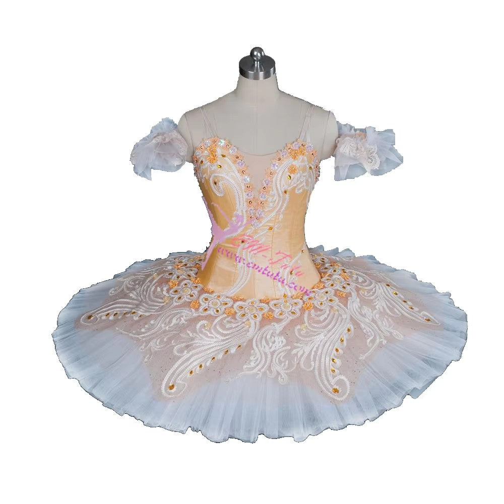 EM1178 EMTUTU Adult Professional Ballet Tutus Peach Pink Fairy Doll Professional Ballet Costumes Nutcracker Pancake Performance Tutu Ballet