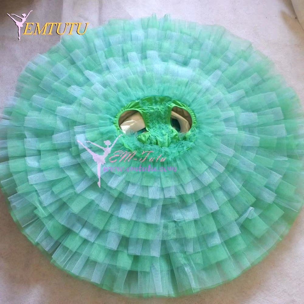 EM1195 EMTUTU  adult women professional ballet tutus Le Corsaire tutu Green Gold classical performance tutus competition ballet costume