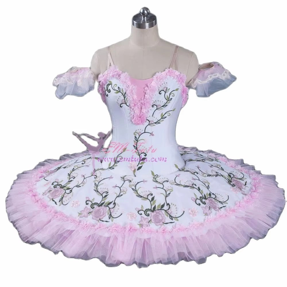 EM1196 EMTUTU Adult Professional Ballet Tutus Pink White Competition Classical Ballet Tutu Women Custom Performance Platter Ballet Tutu Dress