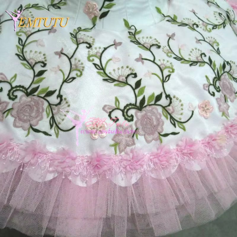 EM1196 EMTUTU Adult Professional Ballet Tutus Pink White Competition Classical Ballet Tutu Women Custom Performance Platter Ballet Tutu Dress