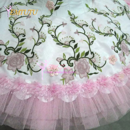 EM1196 EMTUTU Adult Professional Ballet Tutus Pink White Competition Classical Ballet Tutu Women Custom Performance Platter Ballet Tutu Dress