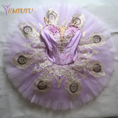 EM1197 EMTUTU lilac fairy tutu women professional ballet tutu ballerina pancake platter classical performance ballet costume professional tutu