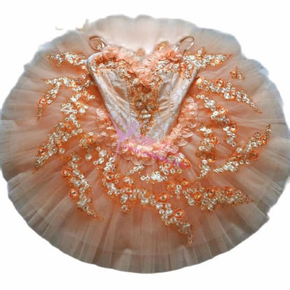 EM1217 EMTUTU Adult Nutcracker professional ballet tutus classical ballet costume for women orenge gold peach pink ballerina performance pancake tutu ballet dress