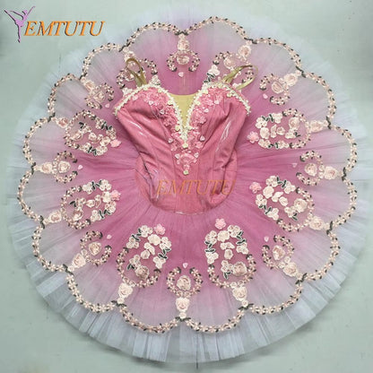 EM1233 EMTUTU Women pink professional ballet tutu Nutcracker Tutus concert competition ballet costume pancake platter performance ballet tutu