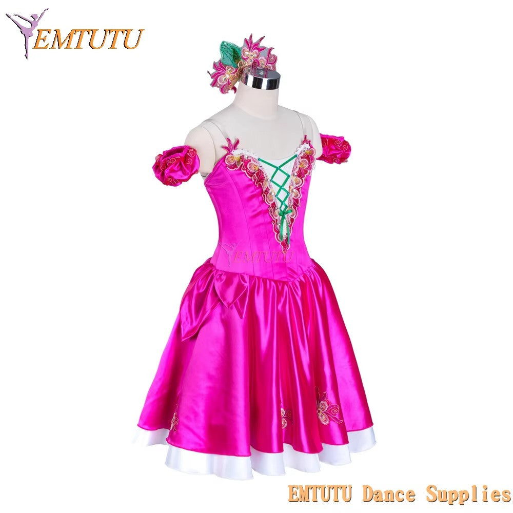 EM1350 EMTUTU Girls Professional Ballet Stage Dress Chipollino Hot Pink Ballerina Ballet Tutu Costume Custom Made