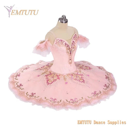 EM1407 EMTUTU Adult Professional Ballet Tutu Nutcracker Women Ballet Stage Costumes Pancake Performance Tutus Sugar Plum Fairy Peach