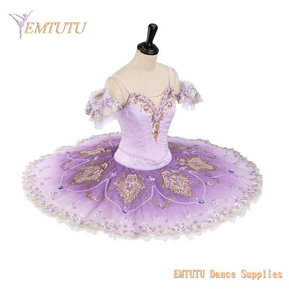 EM1409 EMTUTU Adult Professional Ballet Tutu Lilac Fairy Women Ballet Stage Costumes Pancake Performance Tutus Purple Custom Made