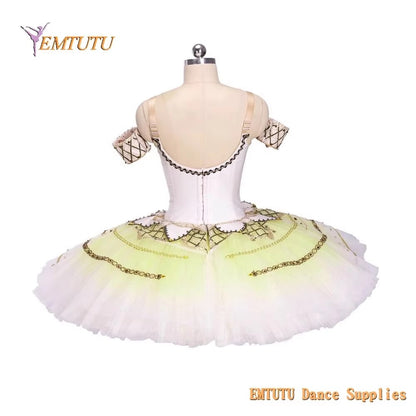 EM1413 EMTUTU Yellow Gold Adult Professional Ballet Tutu Raymonda Women Girls Ballet Stage Costumes Pancake Performance Tutus YAGP