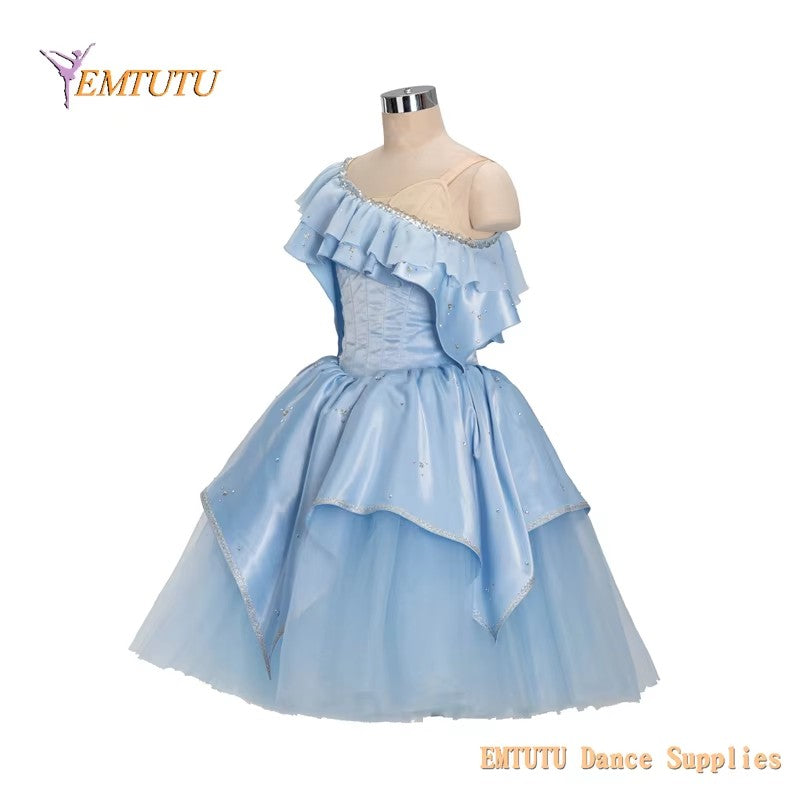 EM1418 EMTUTU Blue Professional Ballet Long Tutu Dress for Women Girls Diana from Variation Awakening of Flora Custom Made