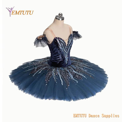 EM1423 EMTUTU Professional Ballet Tutus Blue for Women Girls Raymonda Variation Ballet Stage Performance Tutu Costume Custom Made