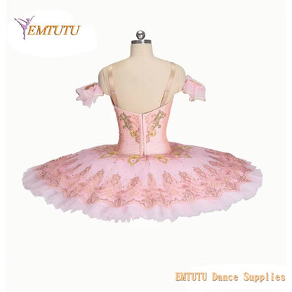 EM1424 EMTUTU Adult Child Professional Ballet Pancake Tutu Pink Fairy Doll Sugar Plum Fairy Performance Tutu Costumes Women Girl