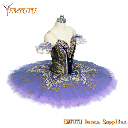 EM1433 EMTUTU Adult Professional Ballet Tutu Lilac Fairy Women Ballet Stage Costumes Pancake Performance Tutus Purple Custom Made