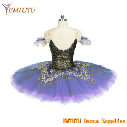 EM1433 EMTUTU Adult Professional Ballet Tutu Lilac Fairy Women Ballet Stage Costumes Pancake Performance Tutus Purple Custom Made