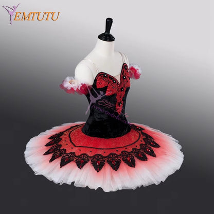 EM9009  EMTUTU adult professional ballet tutu black red classical ballet tutus Don Quixote performance tutu competition ballet stage costume