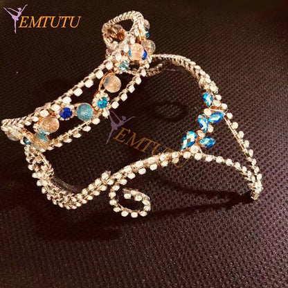 H230 EMTUTU La Bayadere Professional Ballet Tiara Ballet Crown Crystal Ballet Headpiece Hand Made Ballet Headwear headdress Custom Made