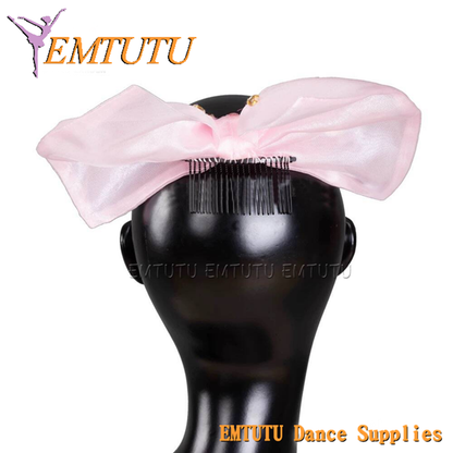 MD048 EMTUTU Professional Ballet Headpiece Peach Pink Color Ballet Stage Performance Professional Ballet Tiara Headwear