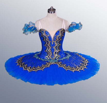 EM1057 EMTUTU Blue Adult Professional Ballet Tutu Women Performance Pancake Tutu Skirt Ballet Stage Tutu Costume