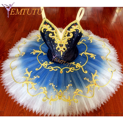 ST339 EMTUTU Ombre Blue Le Corsaire professional ballet tutu Blue Bird performance pancake tutus Sleeping Beauty ballet stage costume Custom