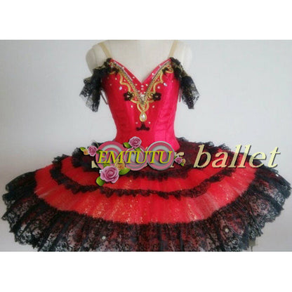 ST248 EMTUTU Red Black Professional Tutus Women Don Quixote Professional ballet tutu competition Classical Ballet stage Costume Dress