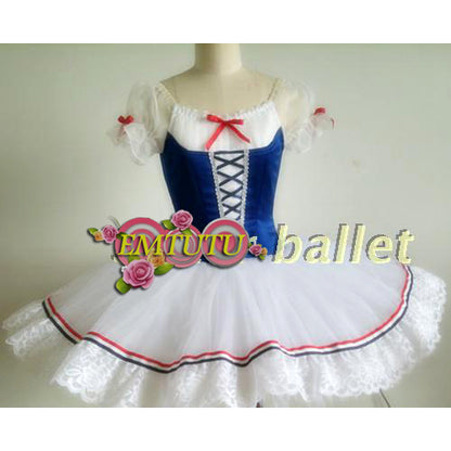 ST275 EMTUTU Flames Of Paris Professional Ballet Tutus Blue White Ballerina A shape Professinal Tutu Skirt Classical Ballet Stage Costume