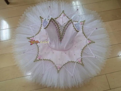 ST242 EMTUTU Nutcracker Professional Ballet Tutu Pink Sugar Plum Fairy Ballet Stage Costume Sleeping Beauty Snow Flake Ballerina Ballet Tutu