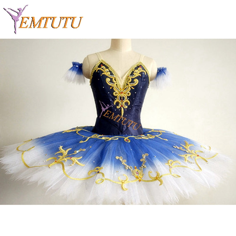 ST339 EMTUTU Ombre Blue Le Corsaire professional ballet tutu Blue Bird performance pancake tutus Sleeping Beauty ballet stage costume Custom