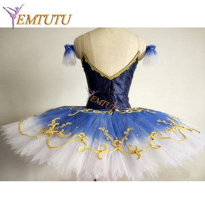 ST339 EMTUTU Ombre Blue Le Corsaire professional ballet tutu Blue Bird performance pancake tutus Sleeping Beauty ballet stage costume Custom